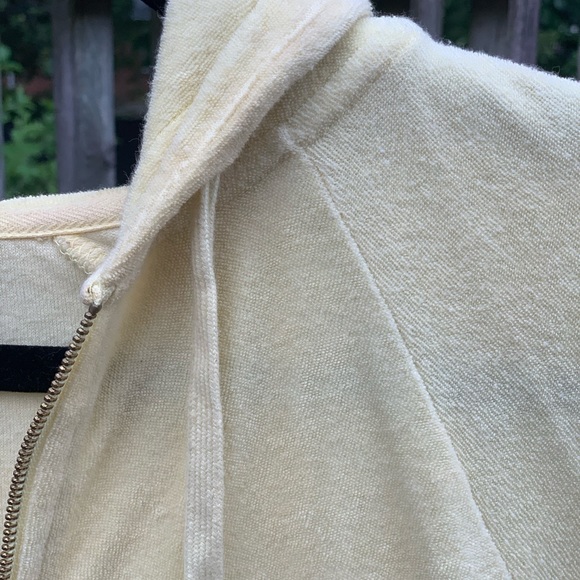 Yellow Terry Cloth Juicy Couture Zip Up Sweater - Picture 4 of 5